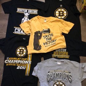 Boston Bruins T-Shirt Lot of 6 Stanley Cup Champs Men’s Medium